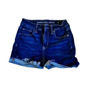 American Eagle High Rise Shortie (Next Level Stretch) Denim Shorts